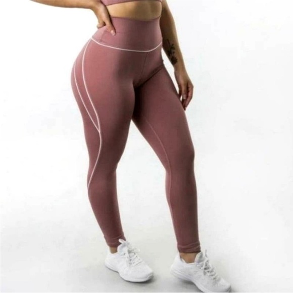 BuffBunny nirvana mauve pink high rise full length leggings size XS - Picture 3 of 5